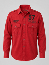 57brand Aviator Blood-Red Twill Shirt