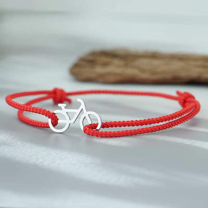 Men's Red Braided Charm Bracelet