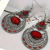 Middle Eastern Retro Palace Hollowed Out Carved Earrings