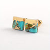 Pair Gold Plated Square Gold Plated Wire Earrings
