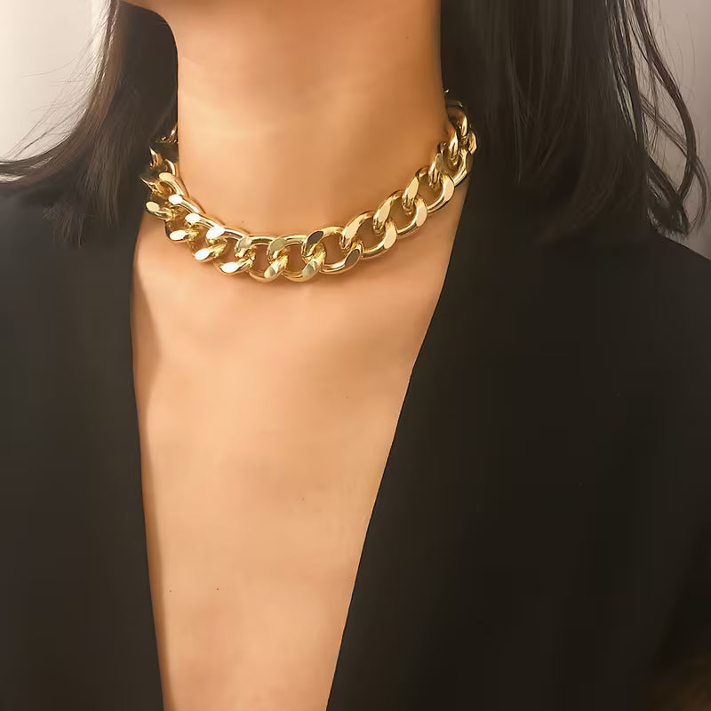 Punk Rock Layered Chain Choker Necklace