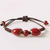 Handmade Boho Ceramic Heart Bracelet