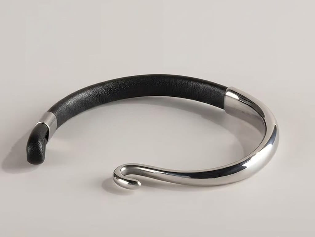 Women's Faux Leather & Stainless Steel Bracelet