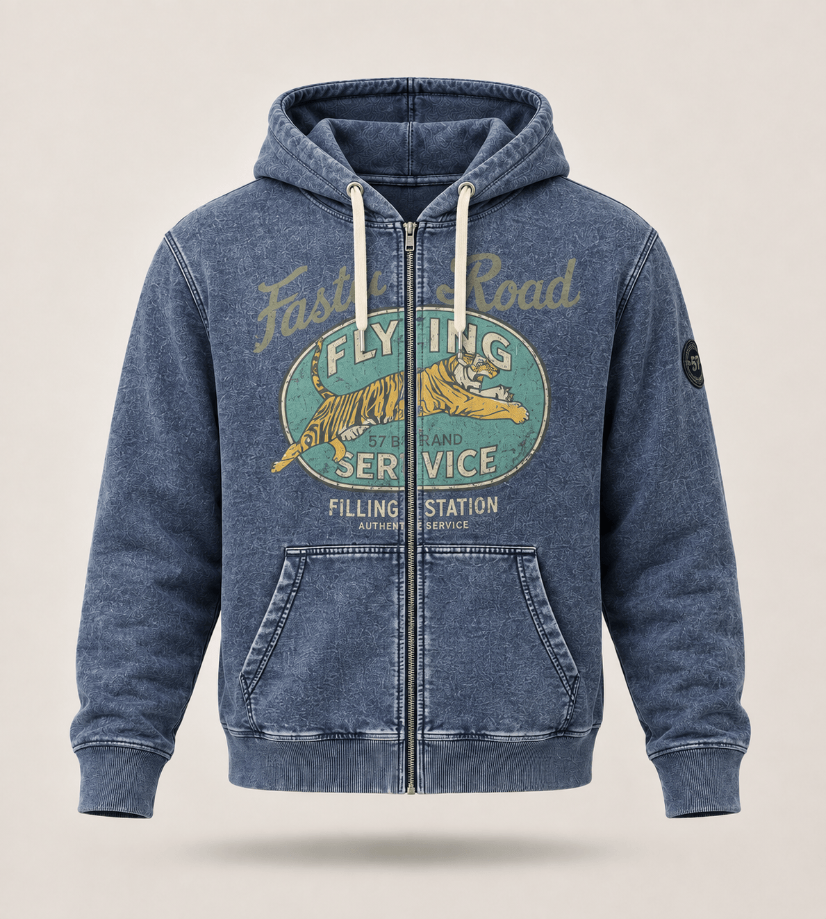 Vintage Flying Tiger Zip Hoodie