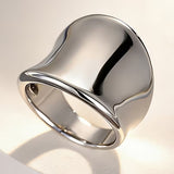Exquisite Retro Smooth Golden Wide Ring