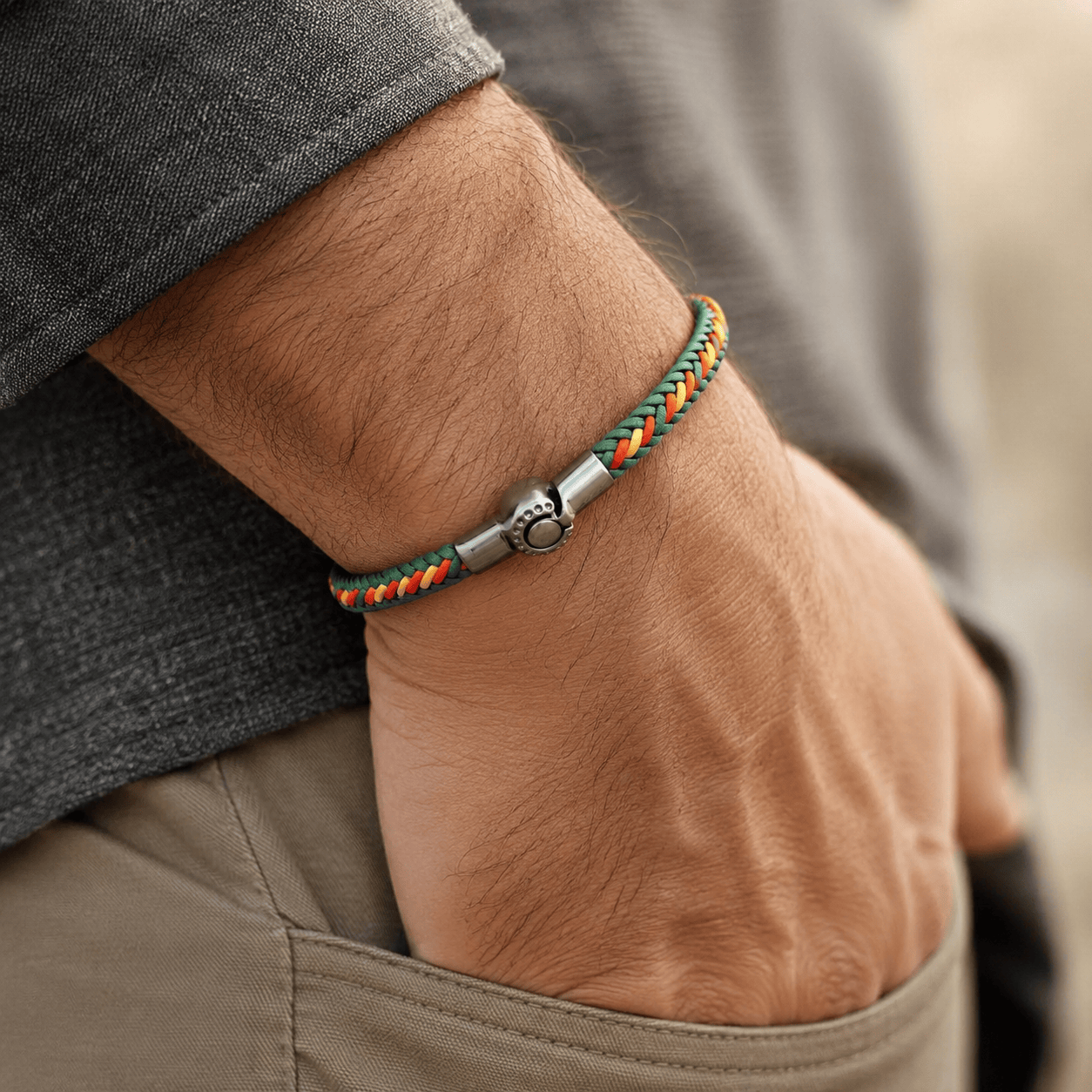 Vintage Colorful Braided Magnetic Bracelet