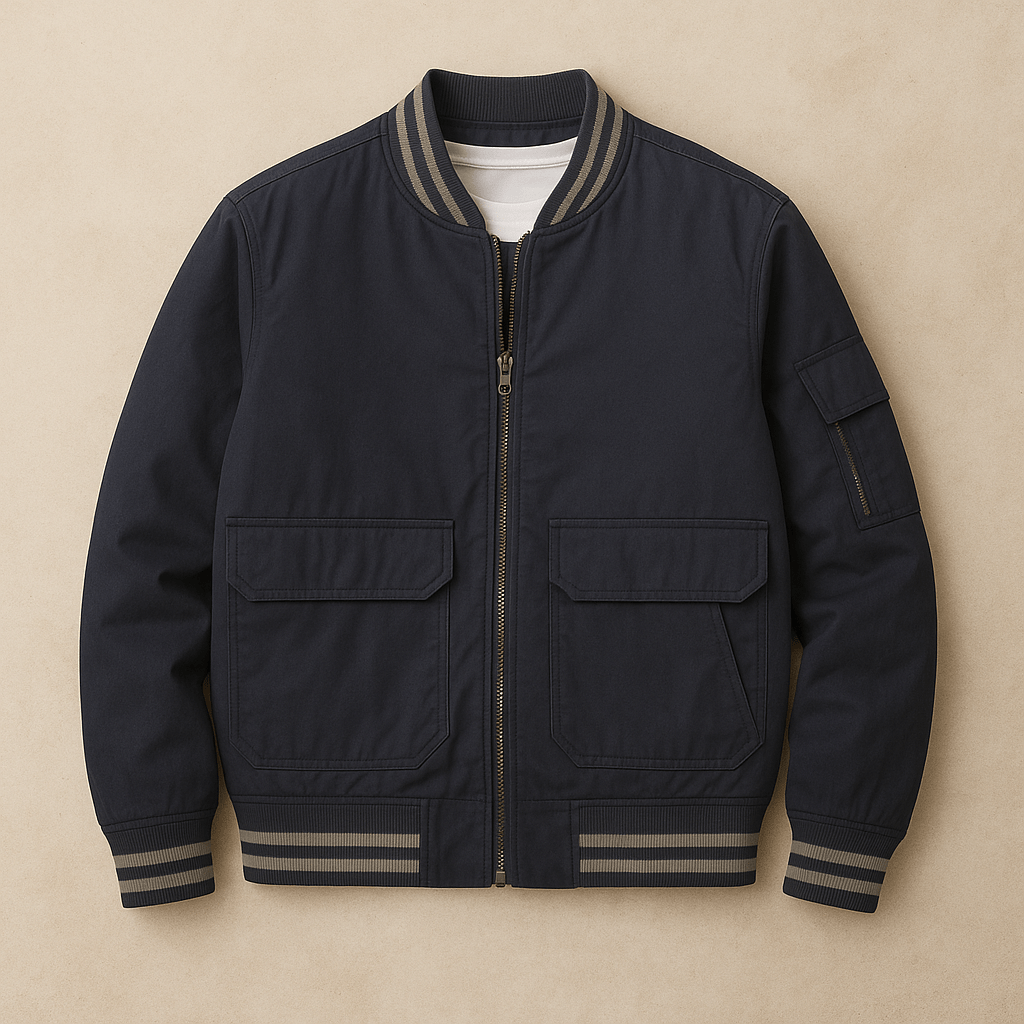 100% Cotton Twill Bomber Jacket