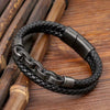 Vintage Double-Layer Leather Chain Bracelet