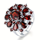 A Stylish And Opulent Ring Designed Like a Pomegranate Flower