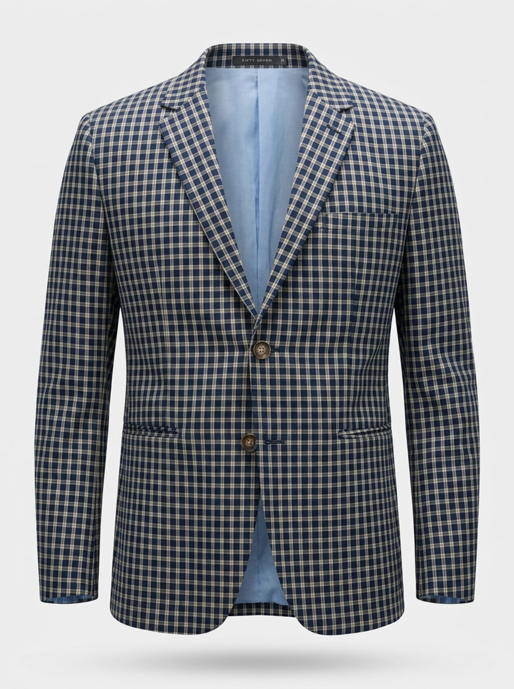 Men’s 100% Cotton Checkered Blazer