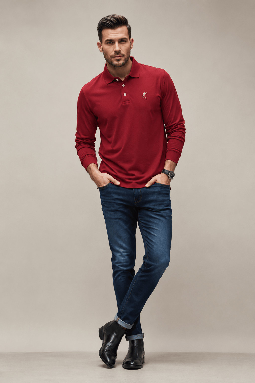 Bamboo long Sleeves Polo