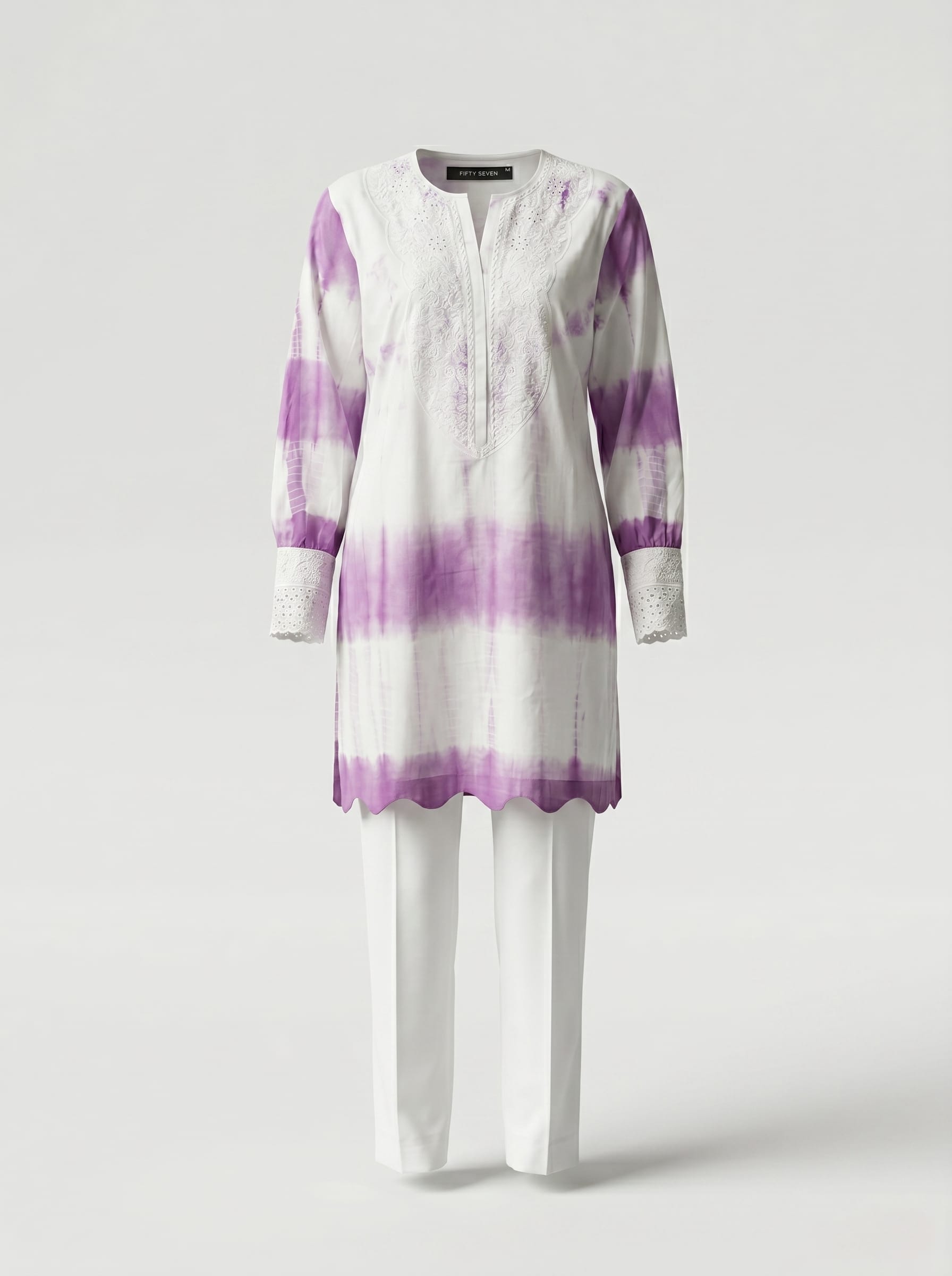 Lavender Tie-Dye Kurta Set