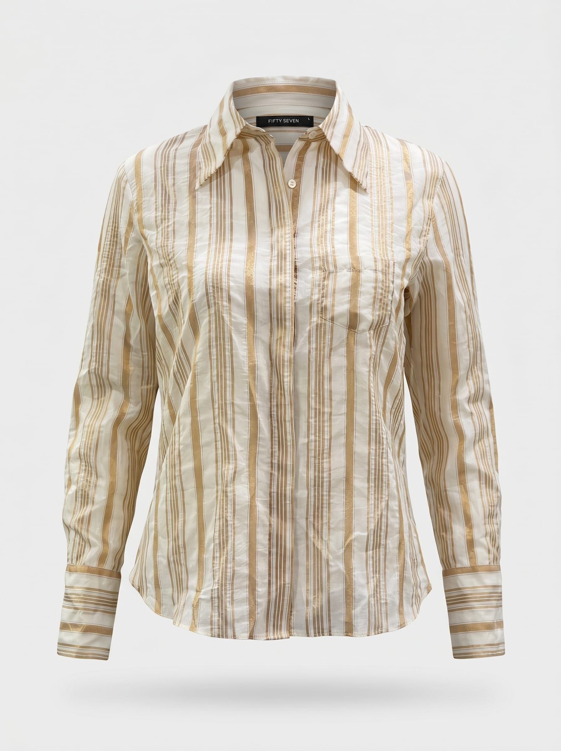Beige Striped Shirt