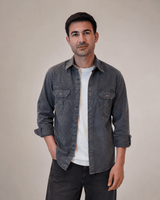 Men's Paper Cotton Carbon Wash Overshirt