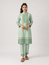 Mint Green Block Print Set