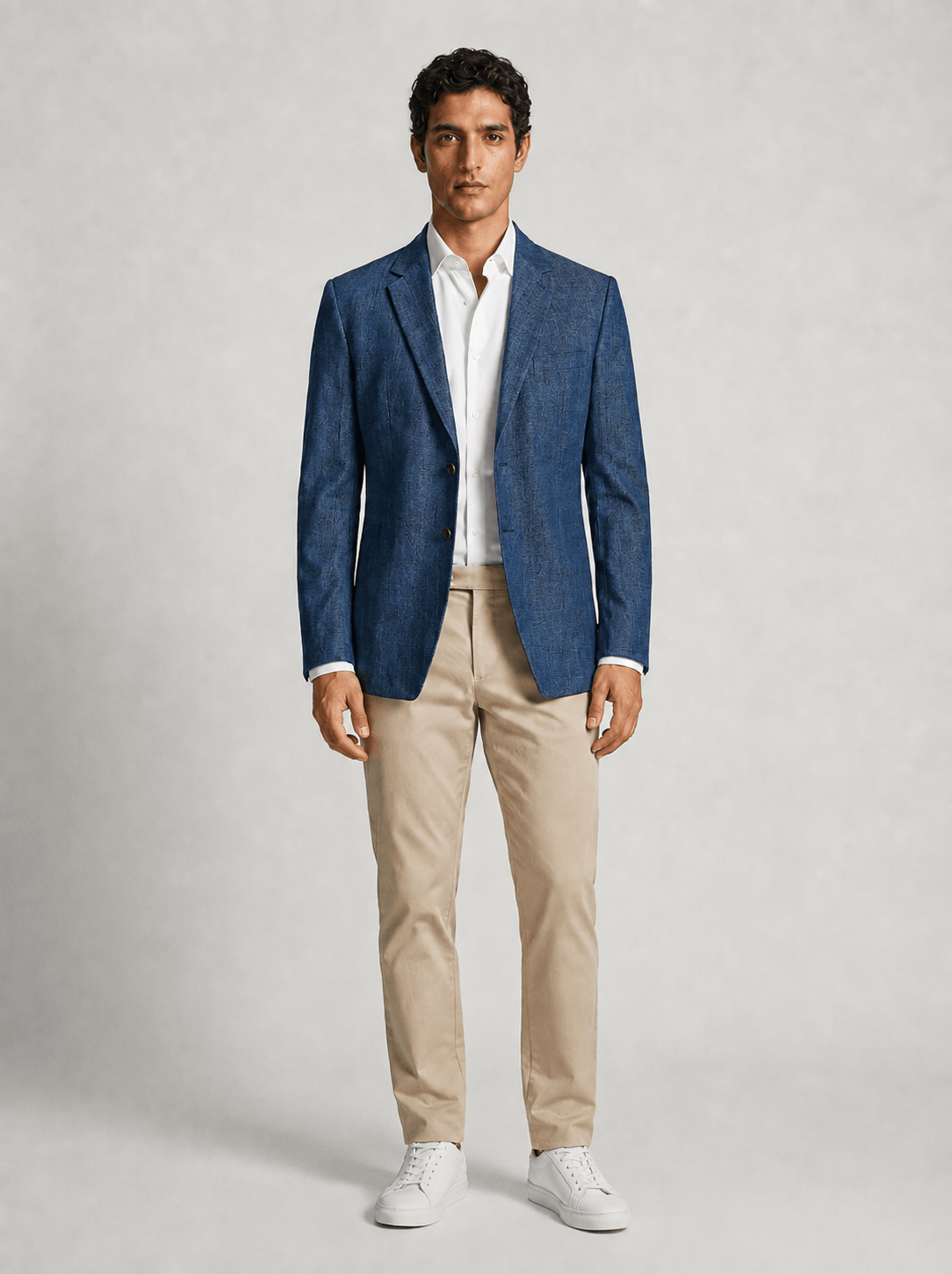 Classic Blue Tencel Blazer