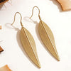 Minimalist Metallic Leaf Earrings