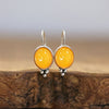 Yellow Resin Alloy Earrings