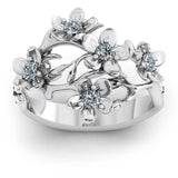 Floral Zirconia Ring