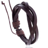 Vintage Cross-Woven Leather Bracelet
