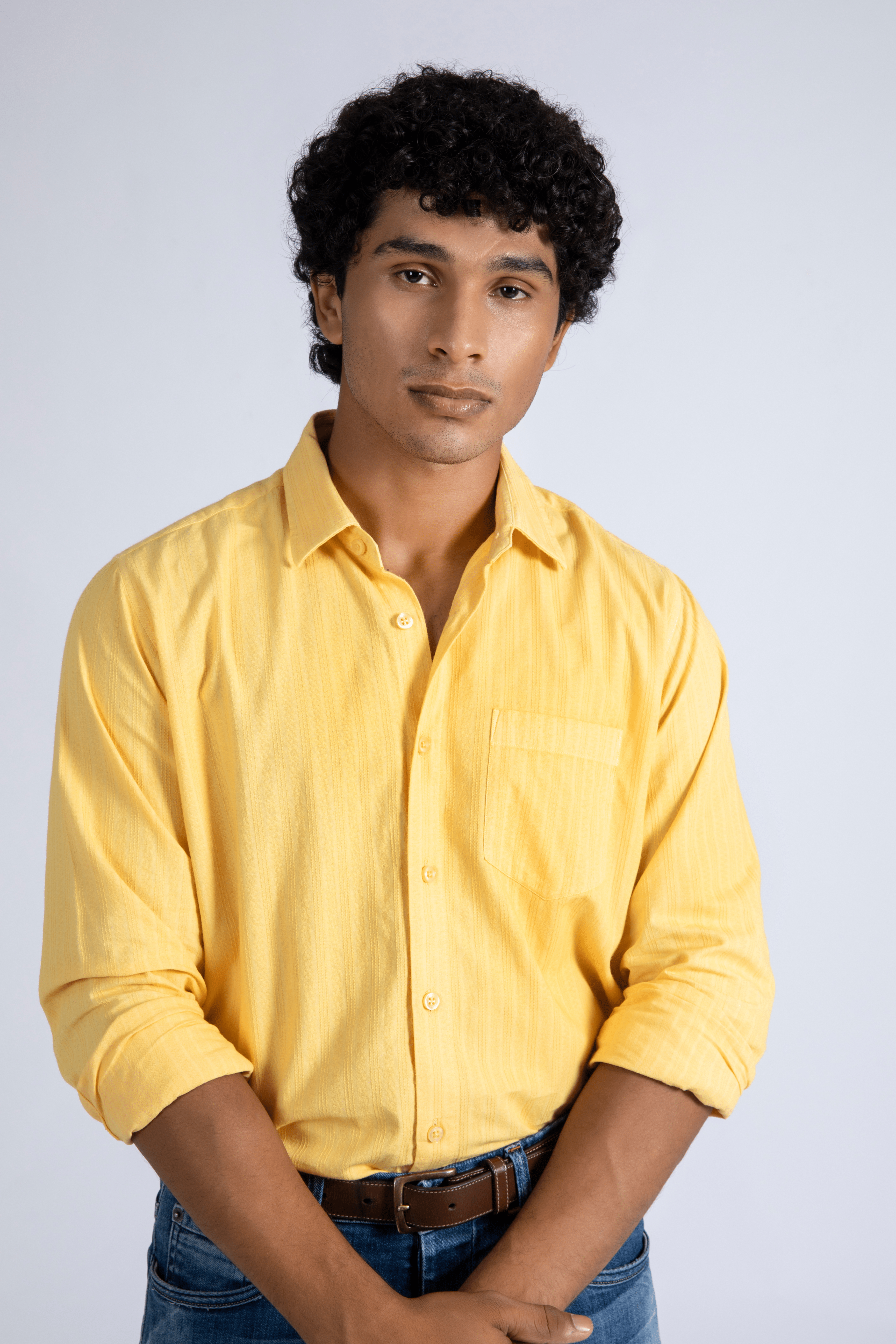 Dobby Stripe Over Dye Shirt