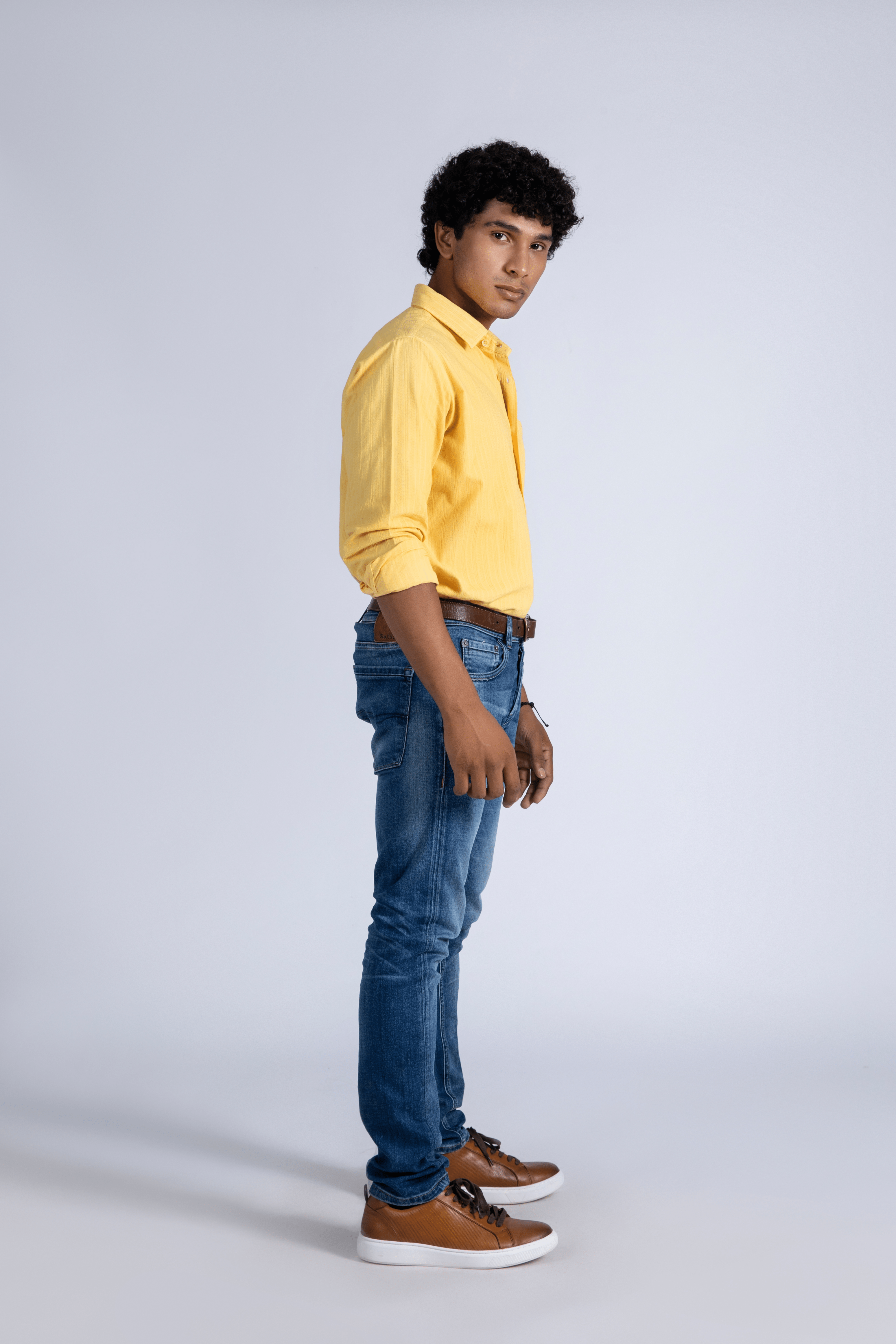 Dobby Stripe Over Dye Shirt