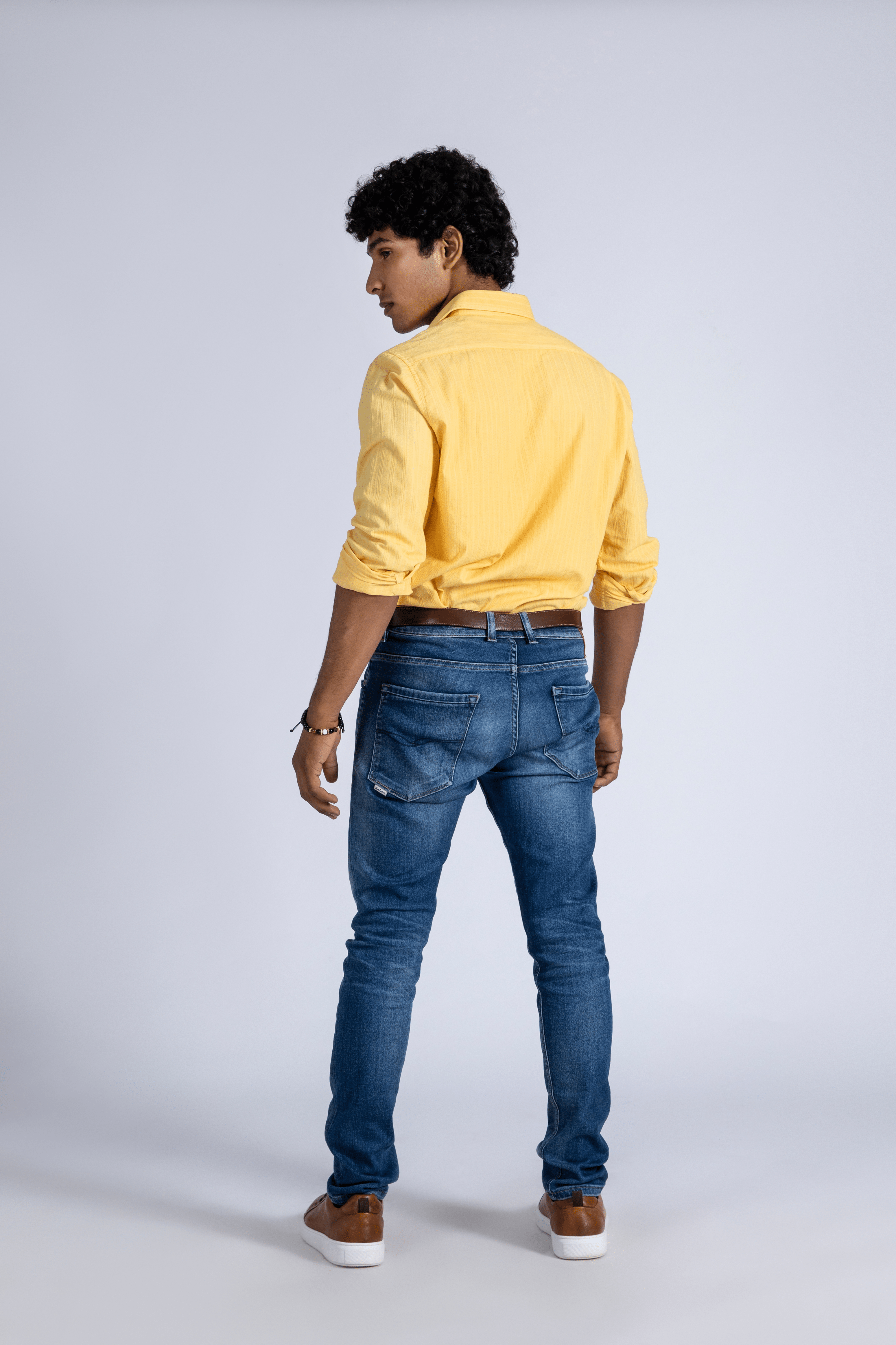 Dobby Stripe Over Dye Shirt