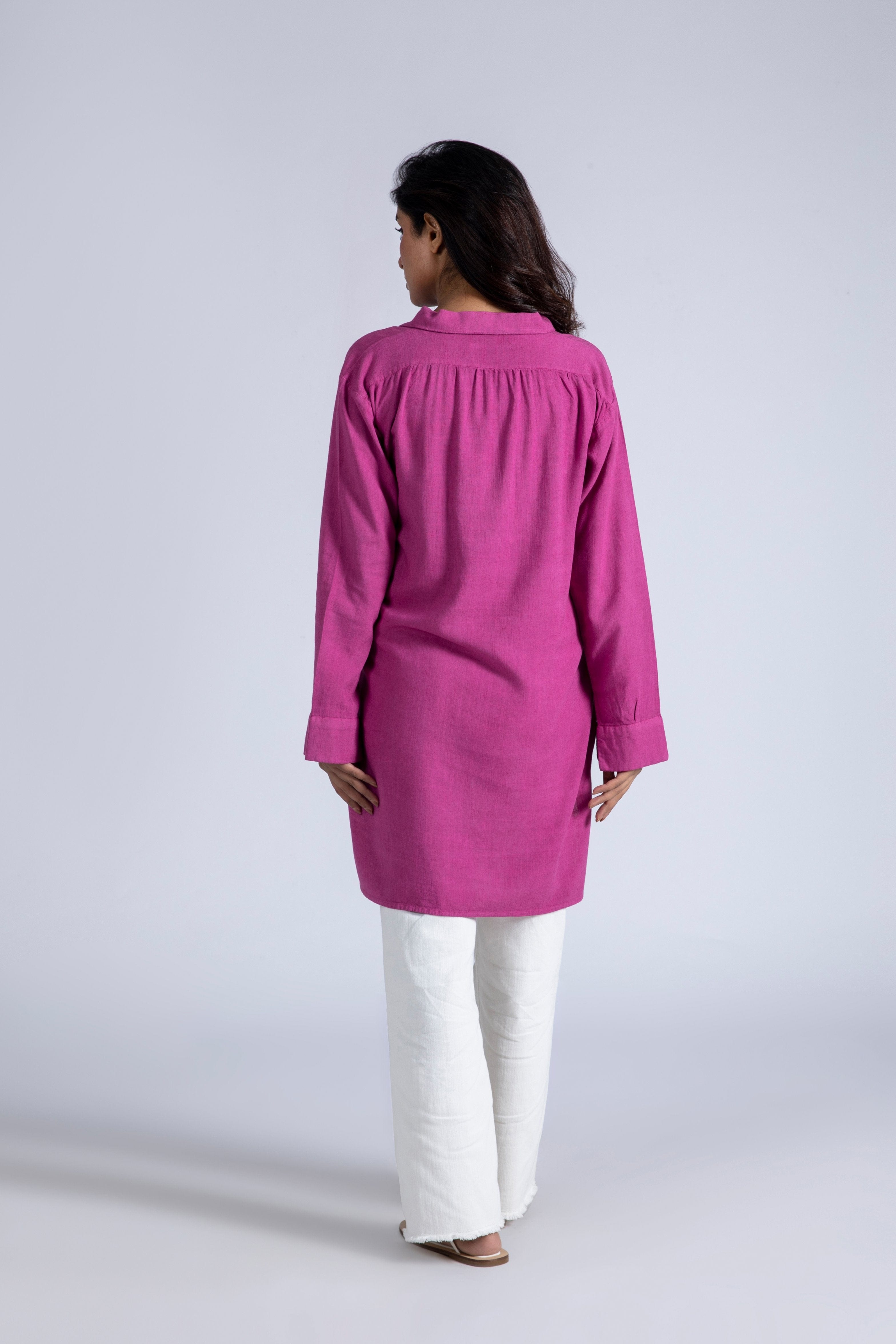 Embroidered Linen Top