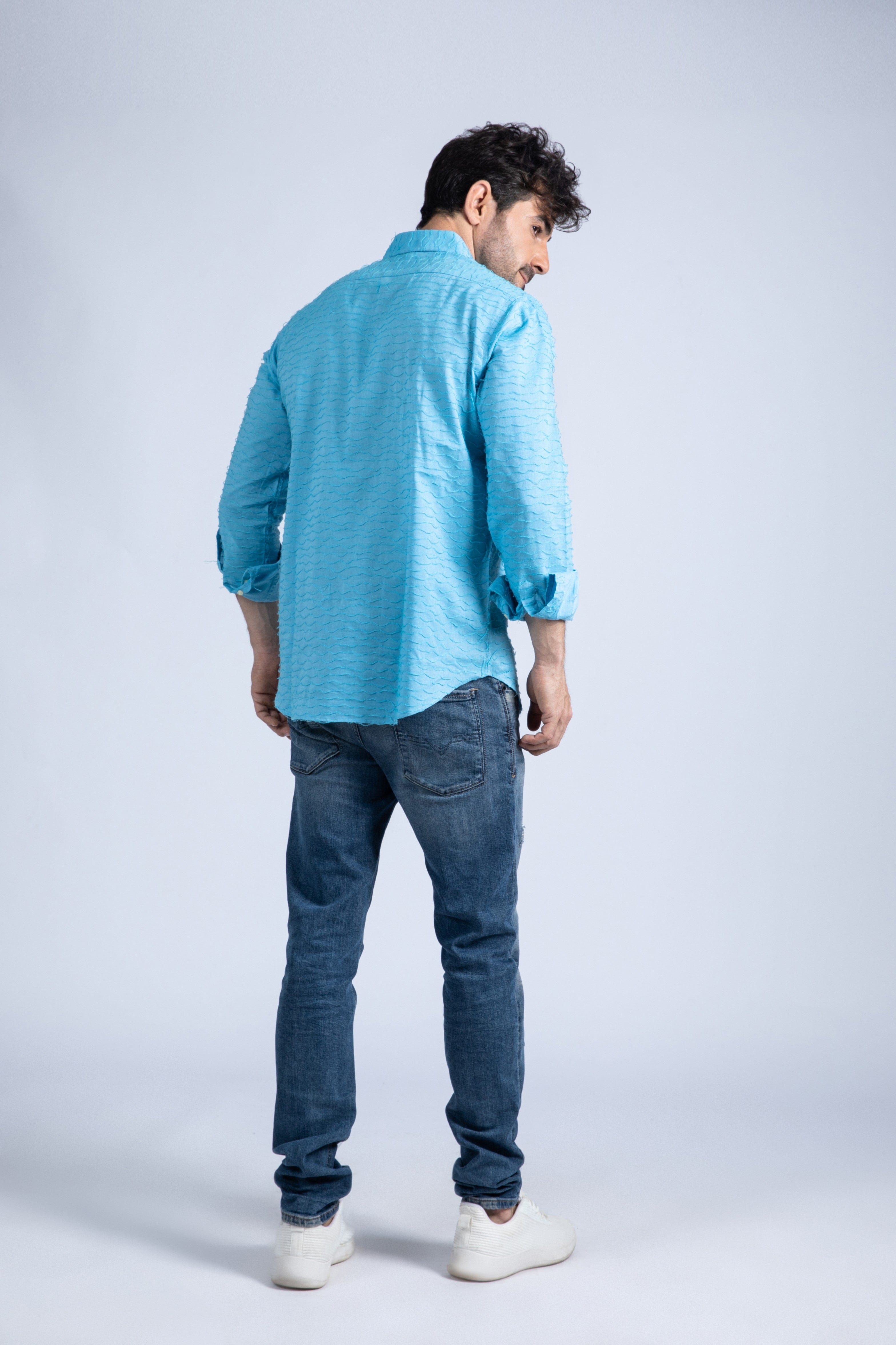 Distressed Jacquard Shirt
