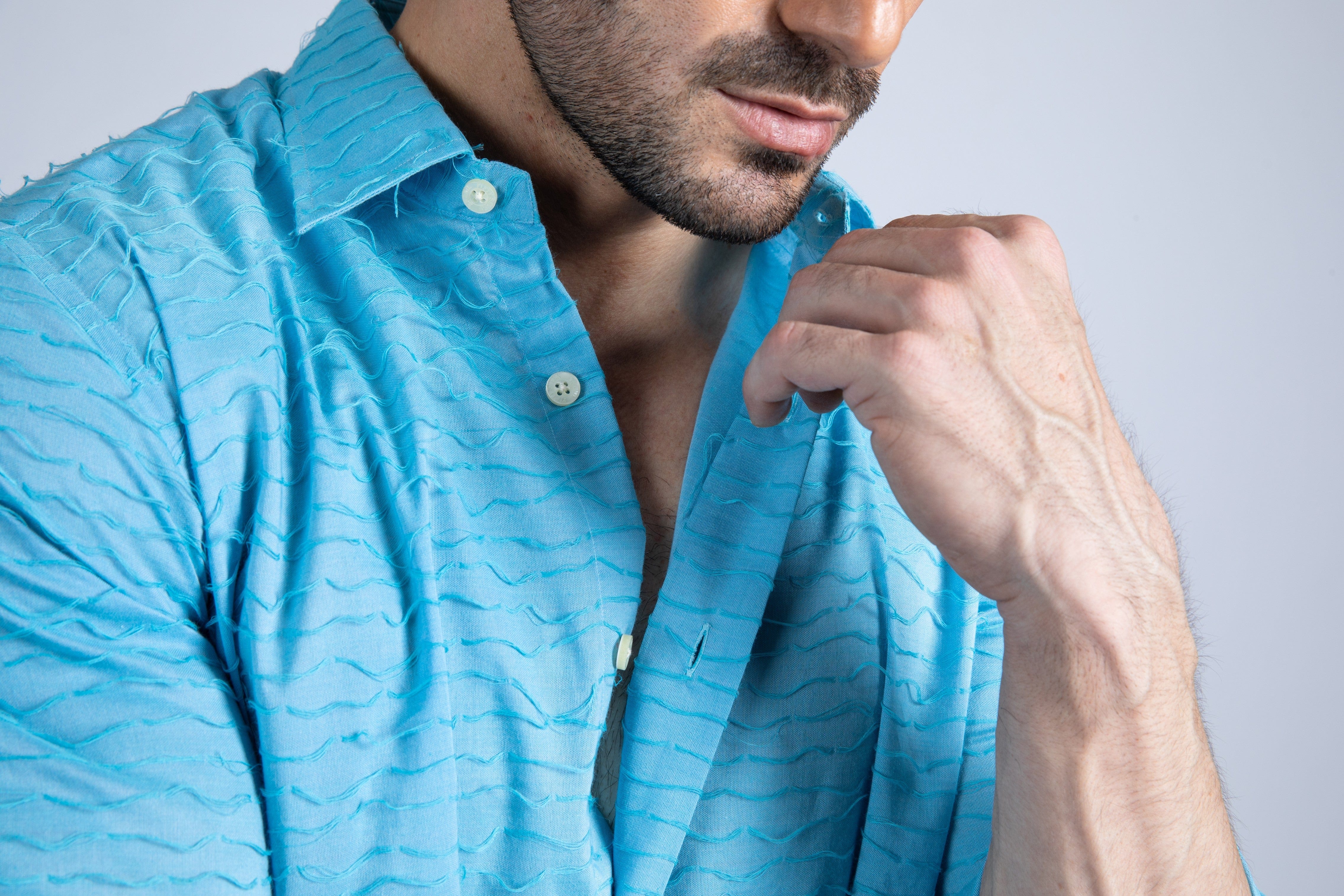Distressed Jacquard Shirt
