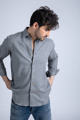 Solid Color Flannel Shirt
