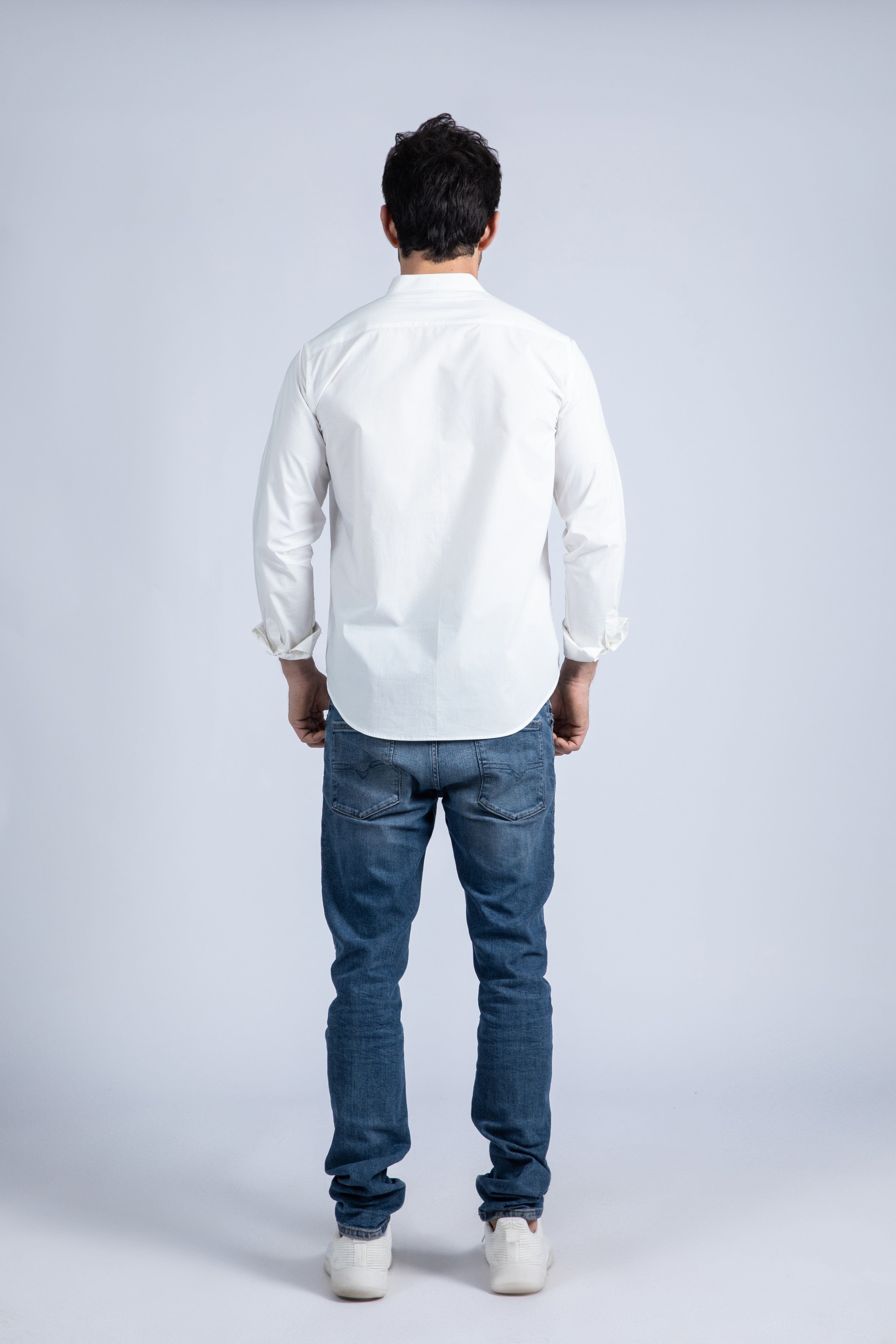 Banded Poplin Shirt