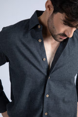 Solid Color Flannel Shirt