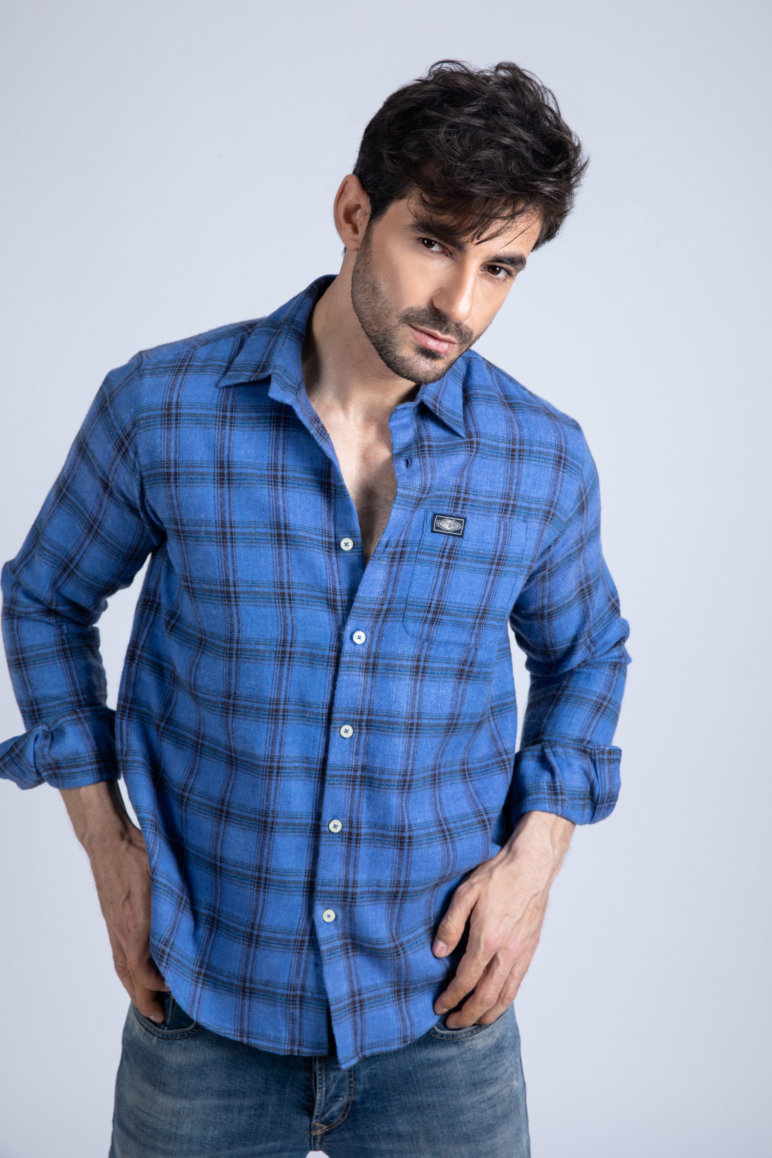 Y/D checkered flannel shirt