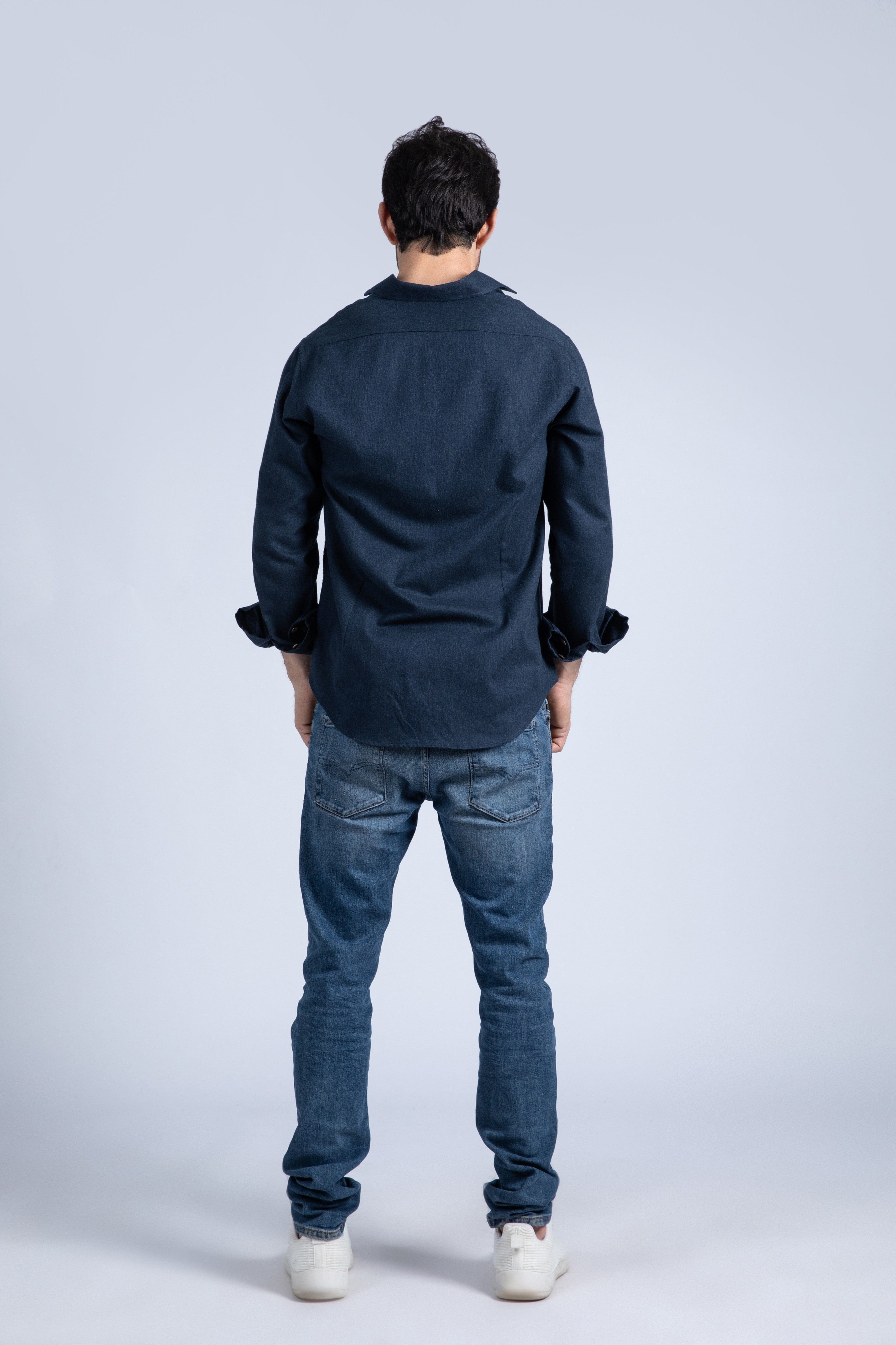 Solid Color Flannel Shirt