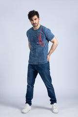 Short sleeve denim tee