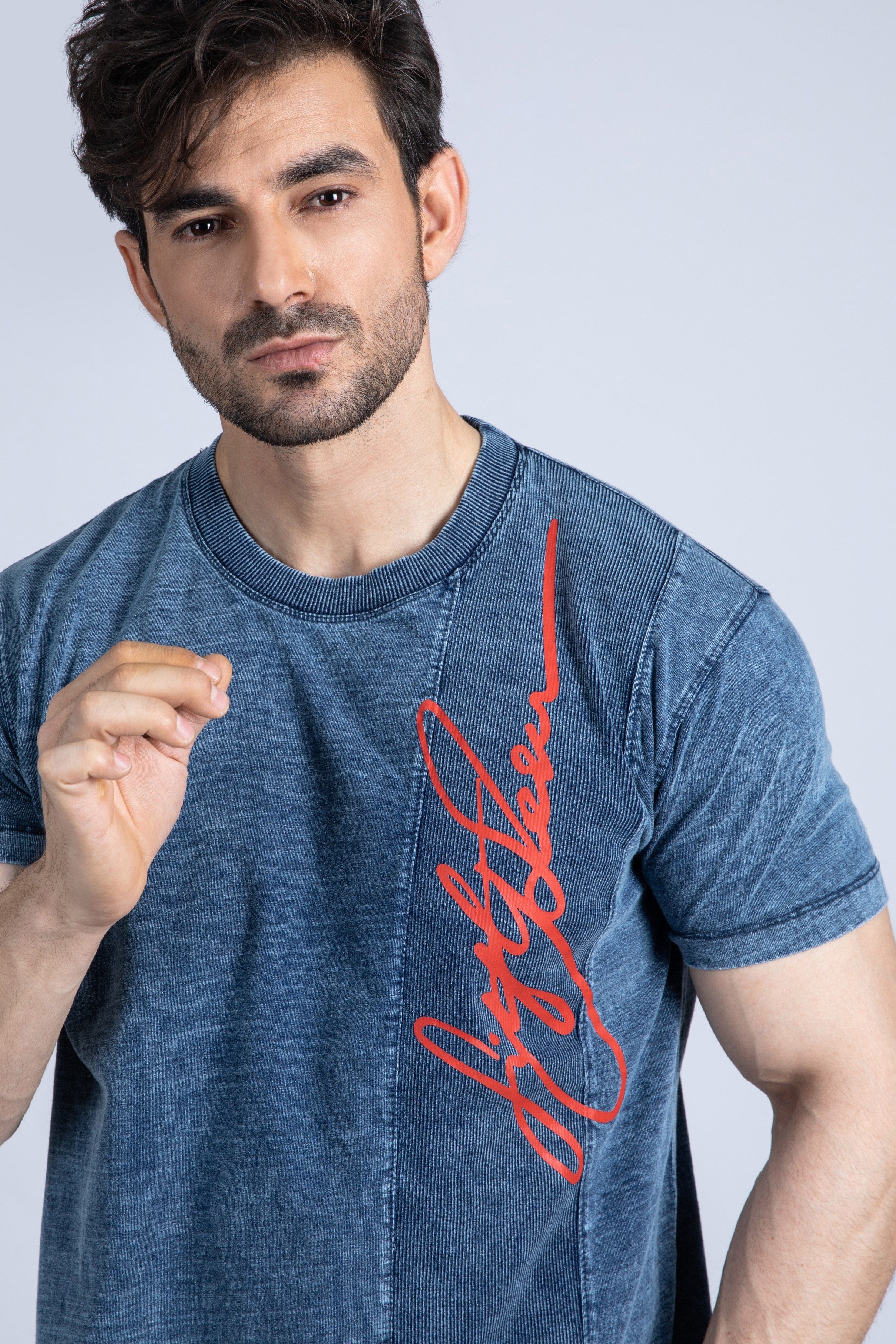 Short sleeve denim tee