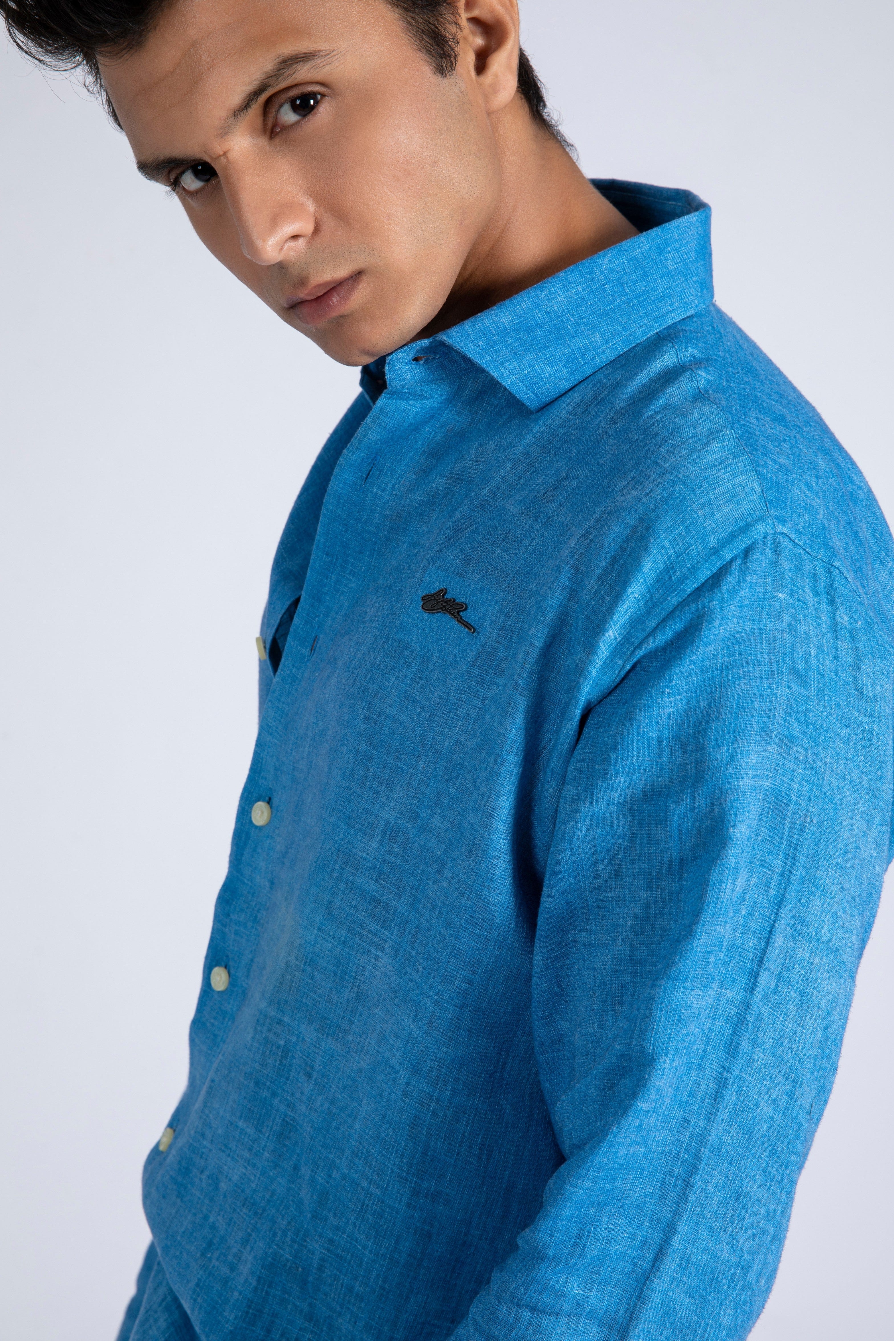 Spray Finished Linen Shirt