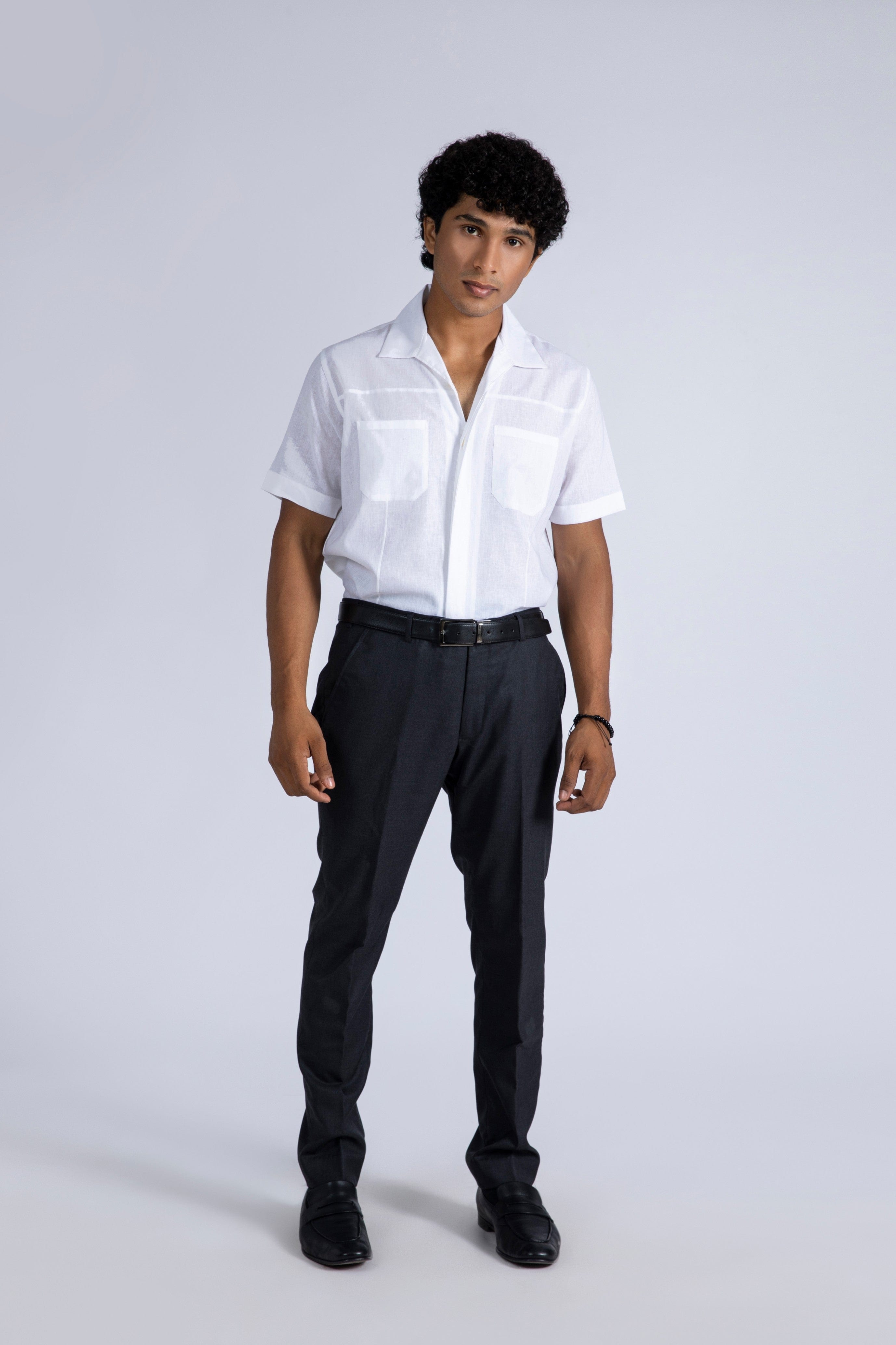 Lightweight Linen Blend Camp Shirt