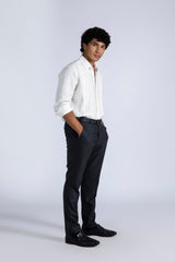 Front Pleat Linen Shirt