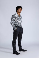 Embroidery Over Print Shirt
