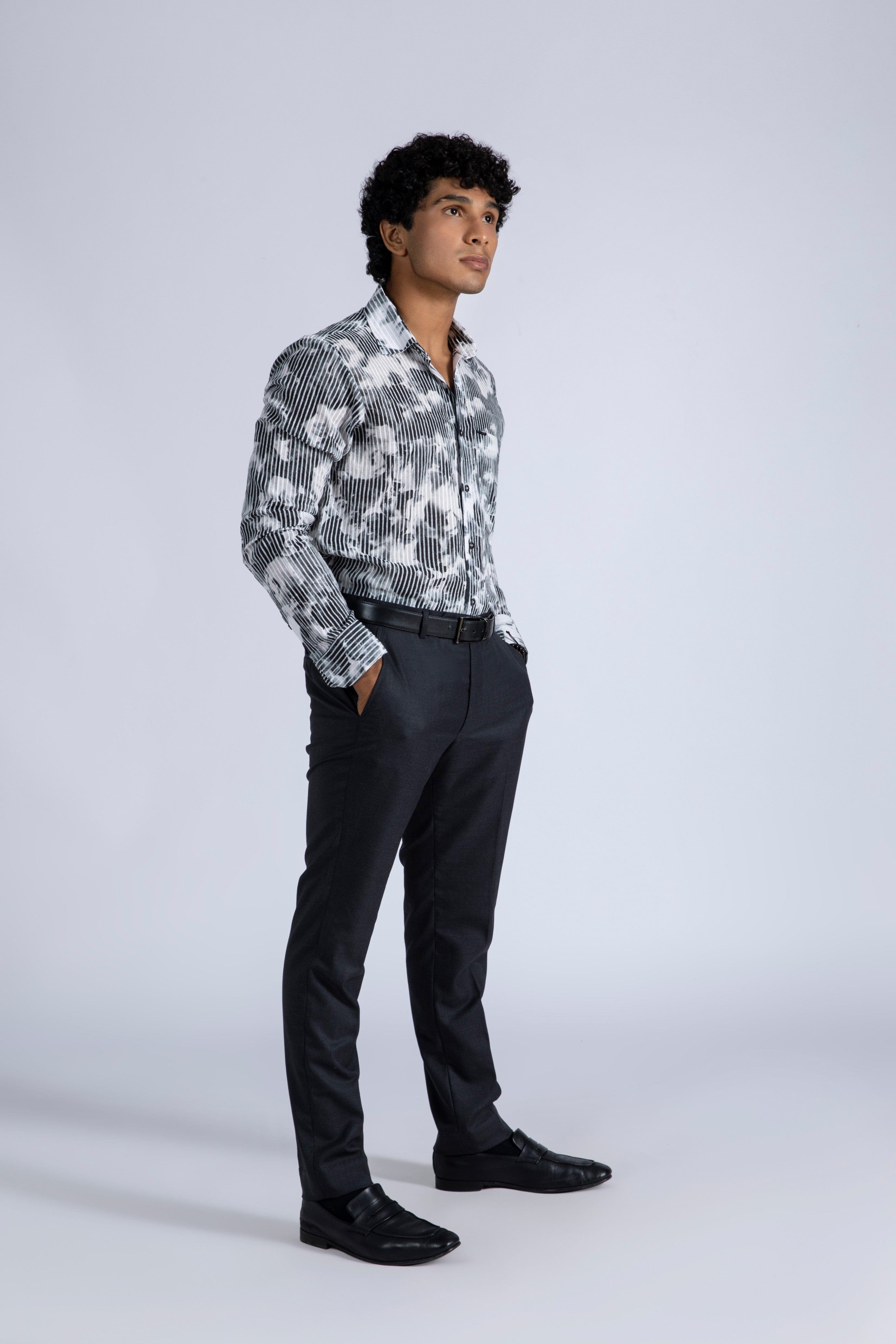 Embroidery Over Print Shirt