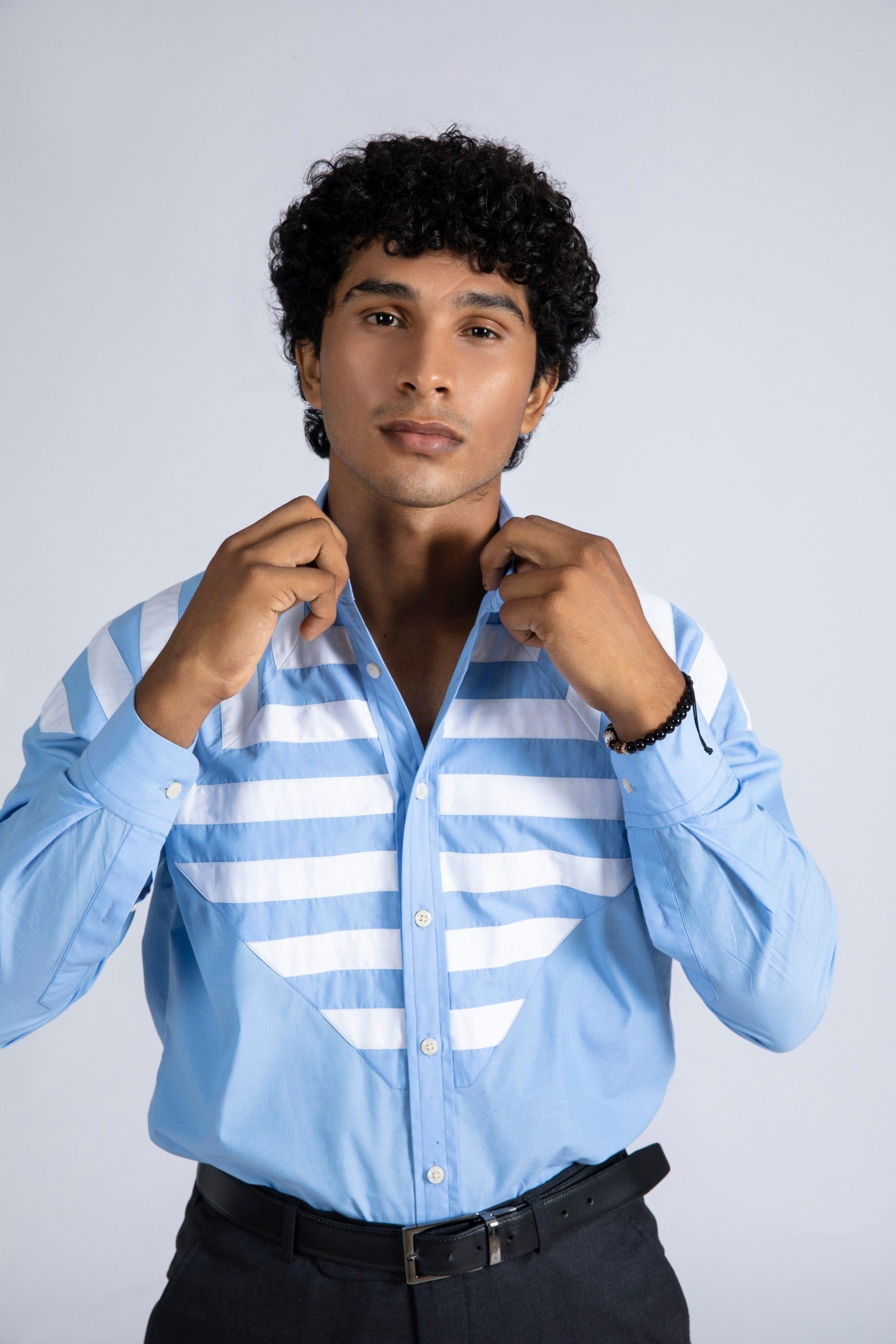 Panelled Chambray Shirt