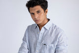 Linen Blend Striped Shirt