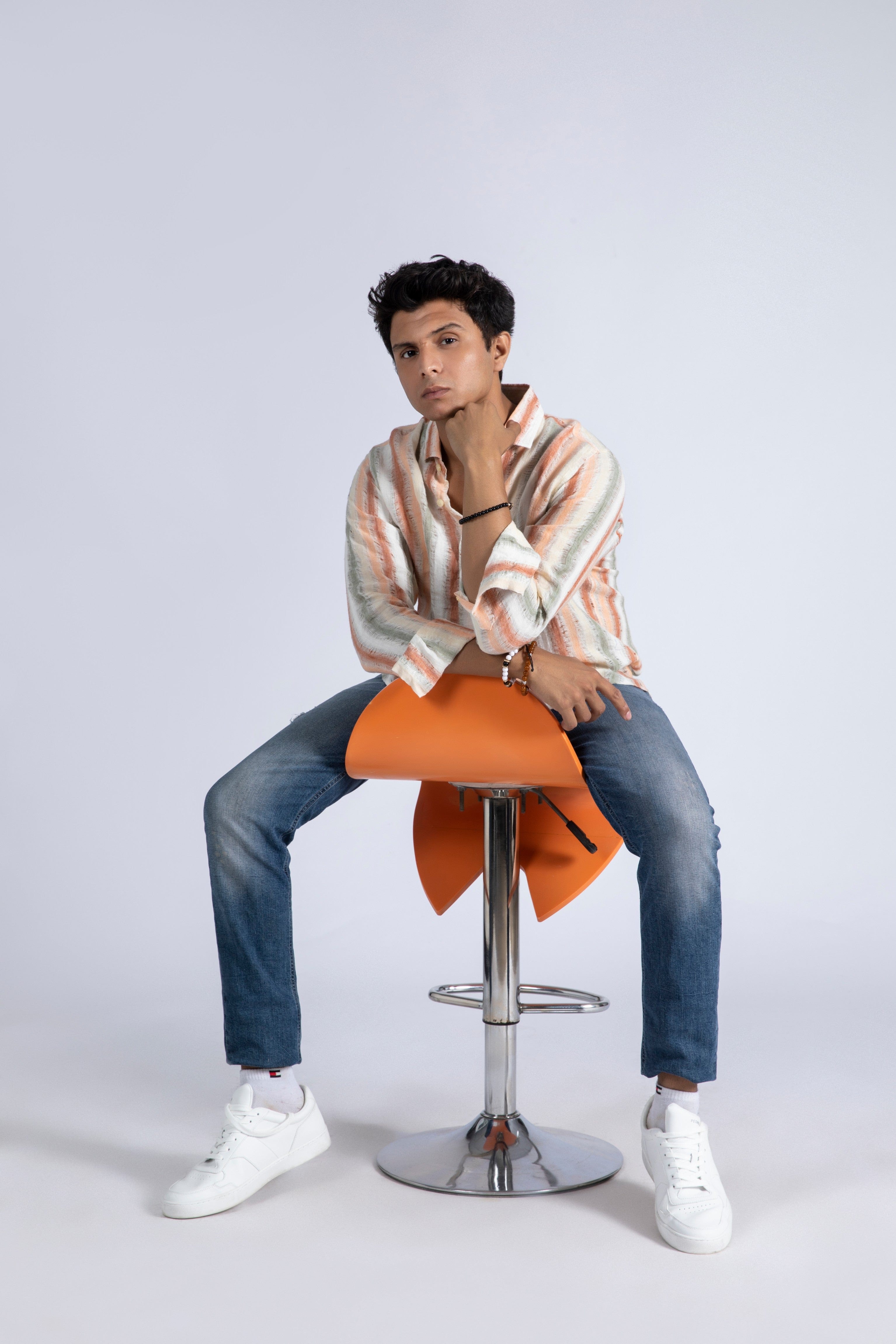 Imported Jacquard Linen Shirt