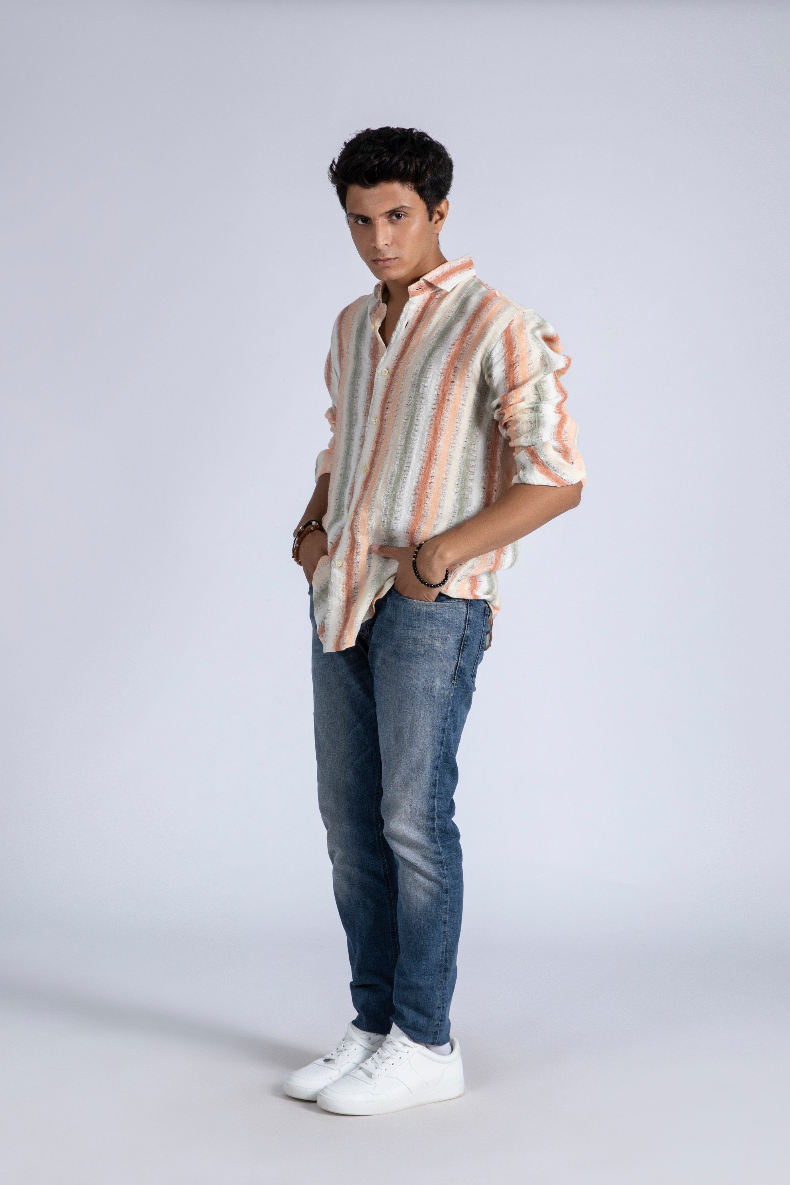 Imported Jacquard Linen Shirt