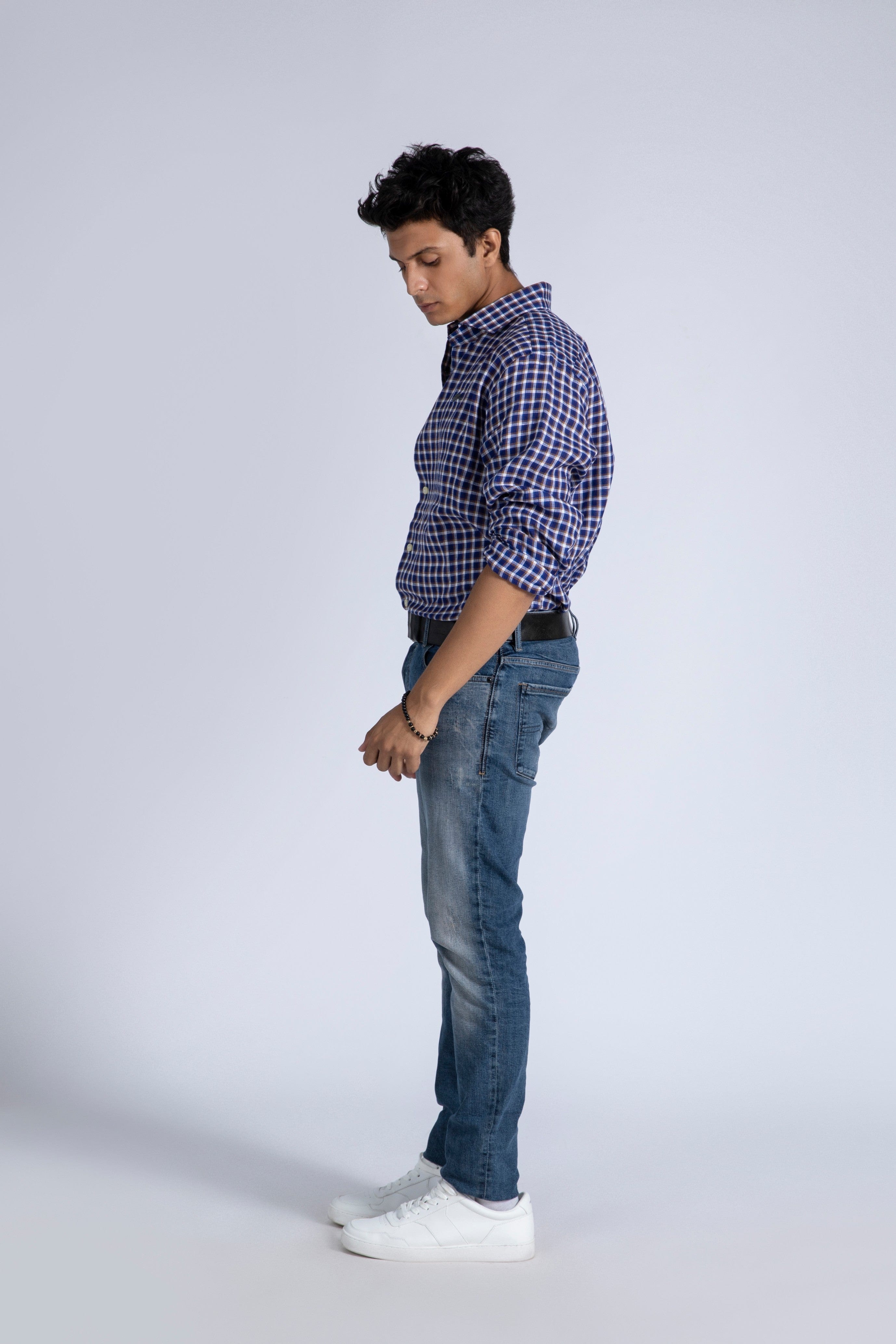 Linen blend sport shirt