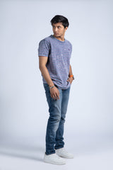 Short Sleeve Denim Printed Tee