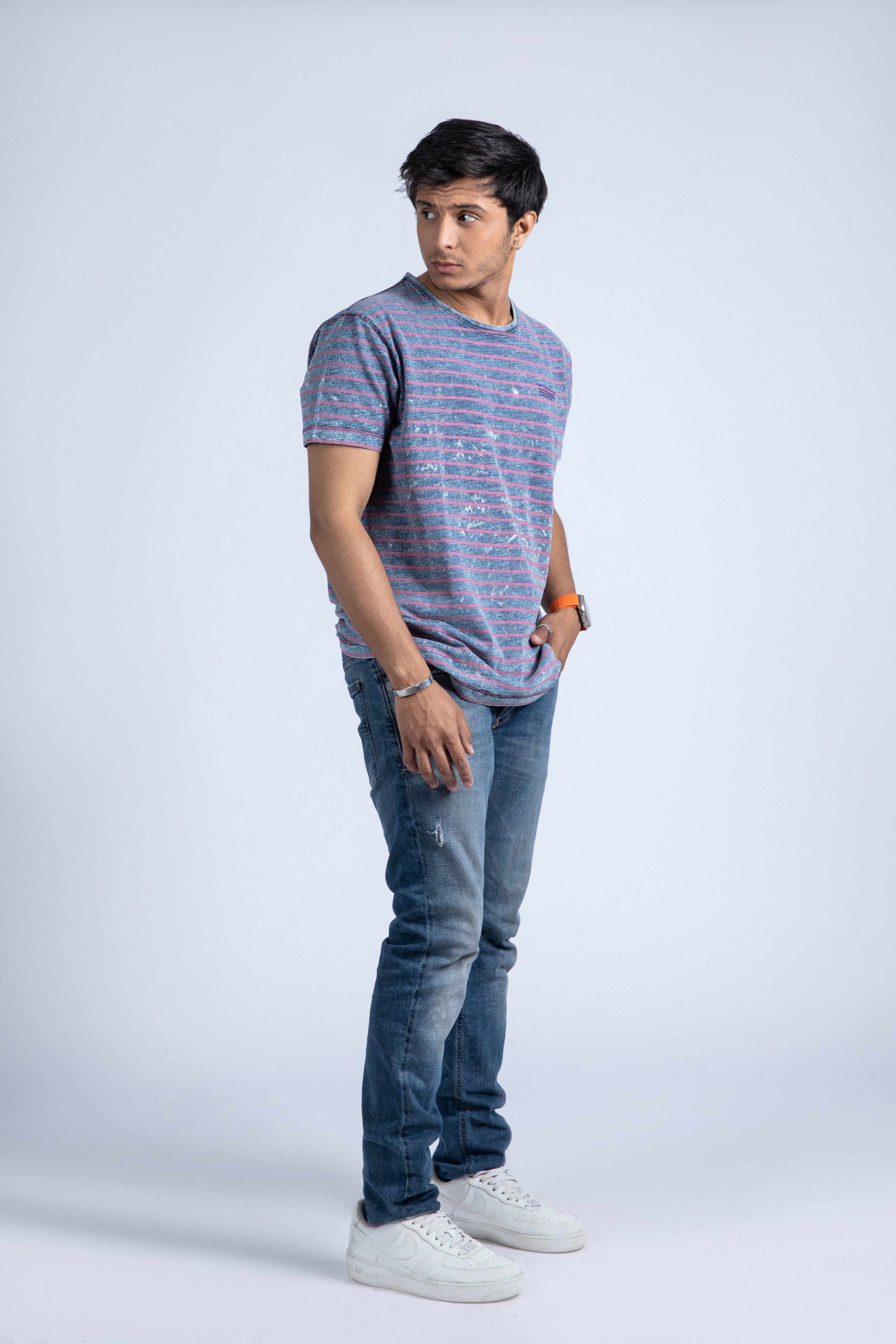 Short Sleeve Denim Printed Tee