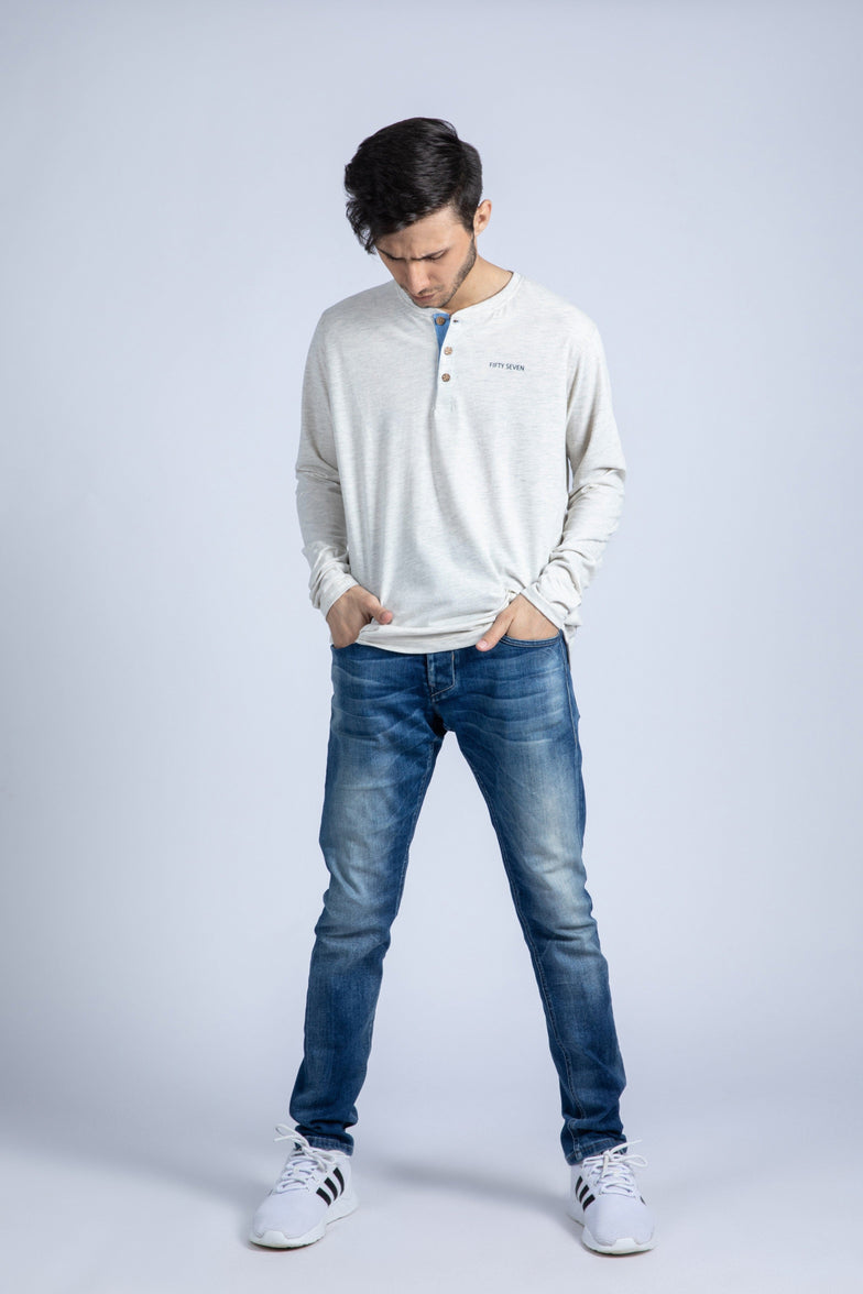 Long sleeve Henley tee
